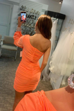 One-Shoulder Tight Kara Homecoming Dresses Short Prom Dress