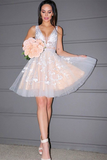 Sally Homecoming Dresses A-Line Tulle Appliques