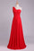 2024 One Shoulder Pleated Bodice Lace Back A Line Prom/Evening Dress Chiffon