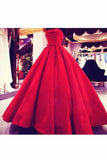 2024 New Arrival Strapless Prom Dresses A Line Satin With Sash