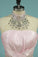 2024 Prom Dresses Scoop Mermaid Satin Court Train With Beads&Belt
