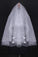 Two-Tier Finger-Tip Length Bridal Veils With Cut Edge
