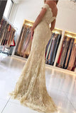 2024 Prom Dresses Off The Shoulder Lace With Beads And Sash Mermaid