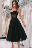 Cute Straps Short Prom Dress Black Fairy Homecoming Dresses Lillie Vintage Party Dresses