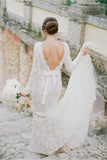 Scalloped-Edge Mermaid Lace Chapel Train Wedding Dress