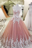 2024 Quinceanera Dresses Ball Gown Sweetheart Tulle With Applique