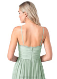 Dakota Sleeveless Straps Natural Waist Floor Length A-Line/Princess Bridesmaid Dresses