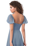 Macey Natural Waist Floor Length A-Line/Princess Sleeveless Sweetheart Bridesmaid Dresses