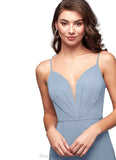 Alexis Natural Waist A-Line/Princess Floor Length Spaghetti Staps Sleeveless Bridesmaid Dresses