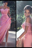 2024 Sexy Prom Dresses Shealth Off The Shoulder Spandex Zipper Up With Appliques