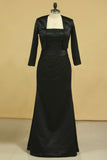 2024 Mother Of The Bride Dresses Strapless Satin With Applique And Jacket Mermaid