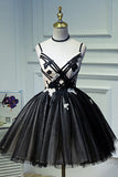 2024 Tulle Homecoming Dresses Spaghetti Straps With Applique A Line
