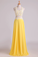 2024 New Arrival Halter Prom Dresses A-Line With Applique Chiffon