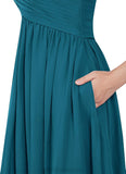 Mariela Sleeveless Spaghetti Staps A-Line/Princess Floor Length Natural Waist Bridesmaid Dresses