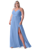 Skye Natural Waist A-Line/Princess Floor Length Sleeveless Spaghetti Staps Bridesmaid Dresses