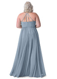 Jayda V-Neck Floor Length A-Line/Princess Natural Waist Short Sleeves Bridesmaid Dresses