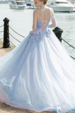 2024 New Arrival Floral Wedding Dresses Ball Gown Tulle With Appliques Off The Shoulder