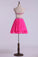 2024 Sweetheart A Line Short Prom Dress With Layered Chiffon Skirt Bicolor
