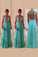 Scoop A Line Exquisite Chiffon Beading Prom Dresses With Applique