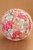 Wedding Bouquet Holding Flowers And Brooch Pure Handmade (30*20cm)