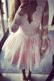 2024 Fantastic Long Sleeves Homecoming Dresses A Line Lace