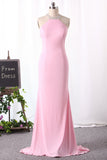 2024 Mermaid Prom Dresses Halter Spandex Zipper Up With Beadings New Arrival