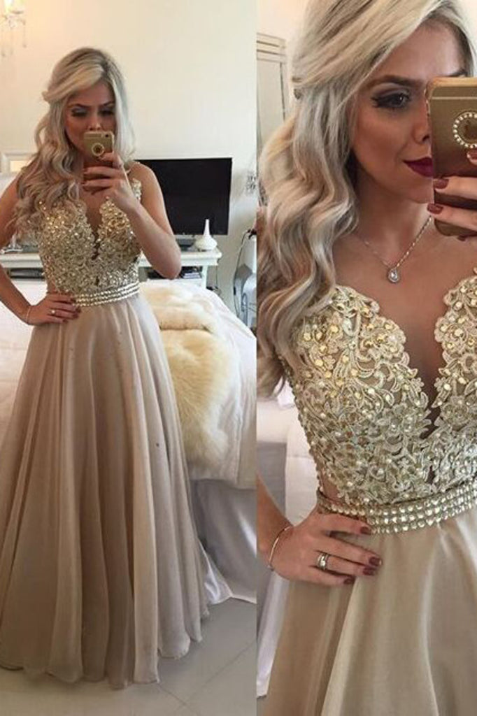 2024 Prom Dresses Scoop A Line With Sash And Applique