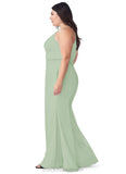 Jaylin Floor Length Sleeveless Spaghetti Staps A-Line/Princess Natural Waist Bridesmaid Dresses