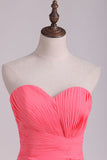 2024 Sweetheart Fitted And Pleated Bodice Prom Dress A Line Corset Tie Back