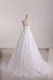 2024 Wedding Dresses Sweetheart Lace With Applique And Beads Mermaid Court Train Detachable