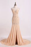 2024 Sweetheart Prom Dresses Mermaid/Trumpet With Beading