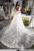 A Line Long Sleeves Ivory Lace Appliques Beads Sweetheart Long Wedding Dresses