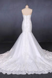 Unique Mermaid Ivory Lace Long Sweetheart Wedding Dresses Wedding Gowns