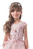 2024 Tulle Flower Girl Dresses Scoop With Applique And Handmade Flowers A Line