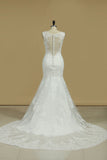 2024 New Arrival V Neck Wedding Dresses Mermaid With Applique Tulle
