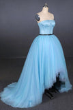 High Low Strapless Tulle Prom Dresses Evening Dresses Strapless
