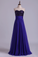 2024 Sweetheart A Line Prom Dress Beaded Bodice With Shirred Chiffon Skirt
