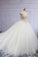 2024 Sweetheart Bridal Dresses With Pearls Ball Gown Tulle White Corset Back Court Train