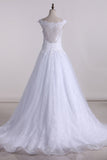 2024 Wedding Dresses Off The Shoulder Tulle & Lace With Applique A Line