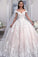 Off The Shoulder Ball Gown Tulle Wedding Dress With Appliques, Princess Bridal Dress