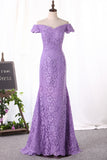 2024 New Arrival Mother Of The Bride Dresses Off The Shoulder Lace Floor Length