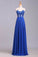 2024 Prom Dresses A Line Sweetheart Floor Length Chiffon Color Dark Royal Blue