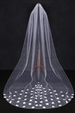 One-Tier Catherdral Bridal Veils With Cut Edge