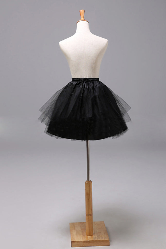 Women White Tulle Short Length 4 Tiers Petticoats #BC14