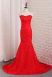 2024 Mermaid Lace Evening Dresses Sweep Train New Arrival