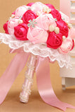 Pretty Rhinestone Crystal Roses Flower Girl Wedding Bridal Corsage Bouquet (26*22cm)