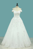2024 Wedding Dresses A Line Off The Shoulder With Bow Knot And Beads
