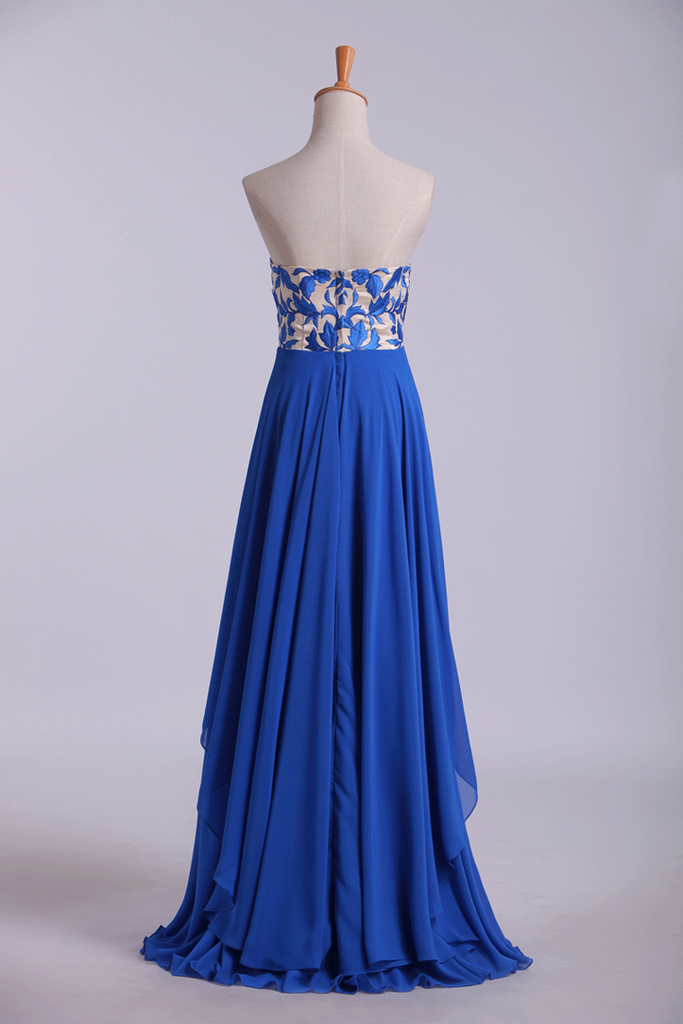 2024 Prom Dresses Seetheart Princess With Embroidery Floor Length Chiffon