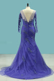 2024 Chic Mother Of Bridal Dresses Mermaid Scoop Tulle With Applique