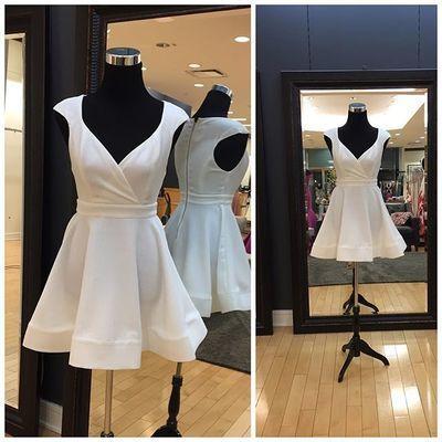 New Arrival Adorable White Short Evening Leticia Homecoming Dresses Dresses CD10202